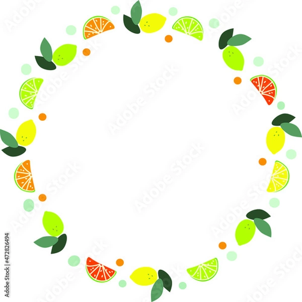 Fototapeta frame with fruits
