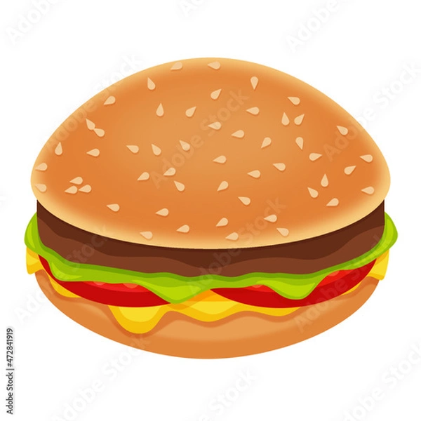 Fototapeta Burger vector illustration