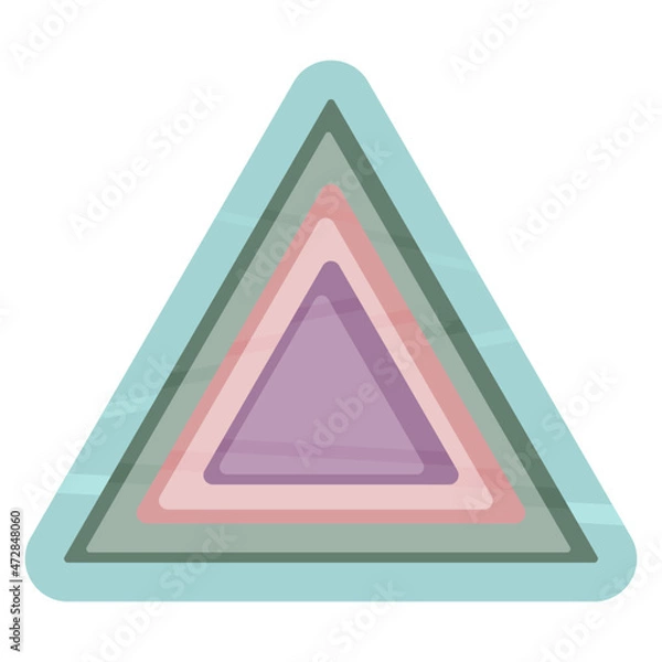 Obraz triangle pyramid vector illustration