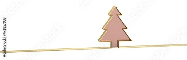 Fototapeta Christmas background with tree continuous