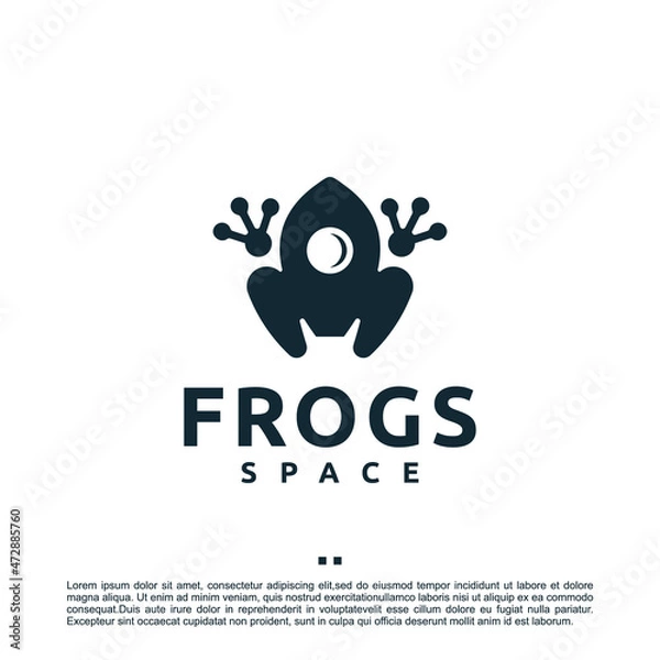 Obraz frogs, space ,logo design template