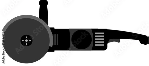 Fototapeta Big angle grinder, grinder, vector