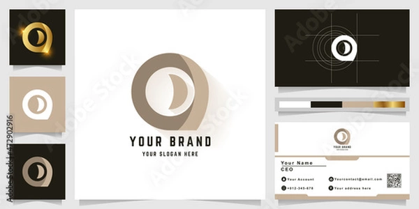 Obraz Letter a or o monogram logo