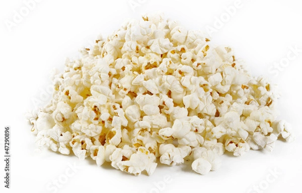 Obraz popcorn on white background