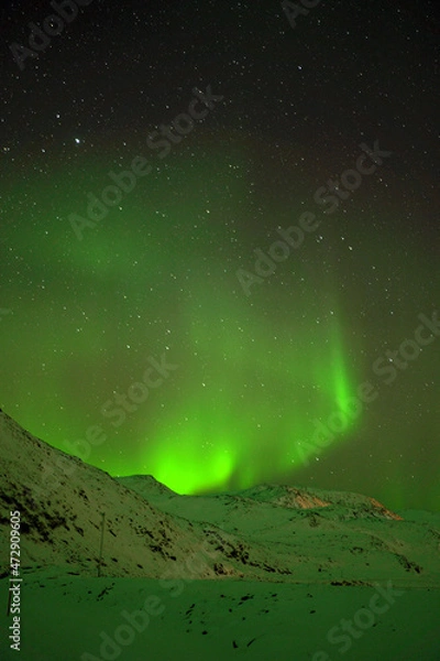 Obraz aurora borealis in the mountains