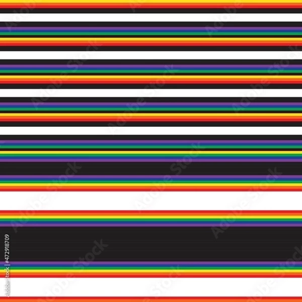 Fototapeta Double Rainbow Striped seamless pattern design
