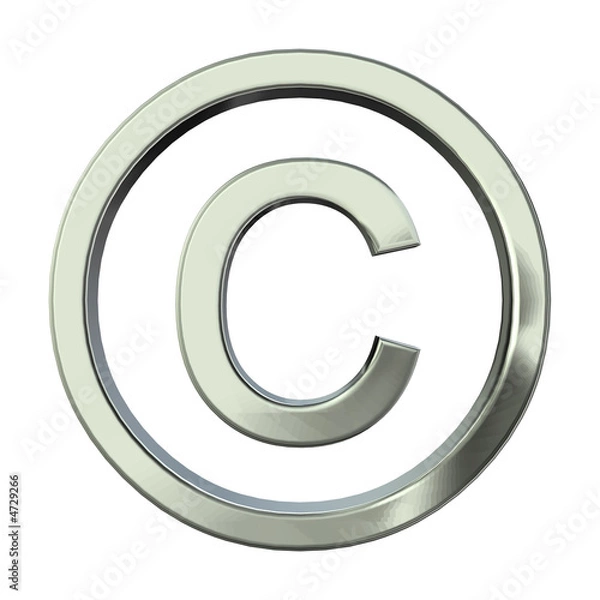 Obraz Silver Copyright sign