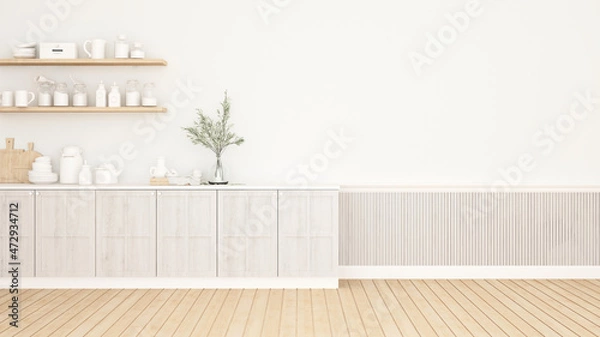 Fototapeta Pantry design image for property delvelopment. 3D Illustration