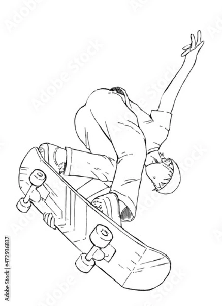 Fototapeta スケボー