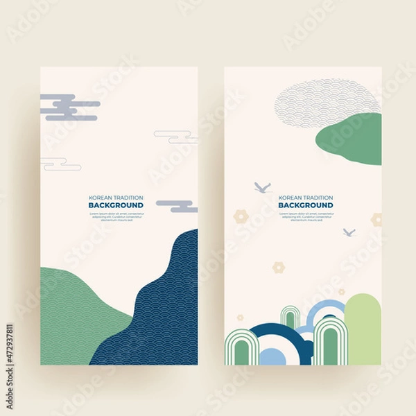 Obraz 한국 명절 배경