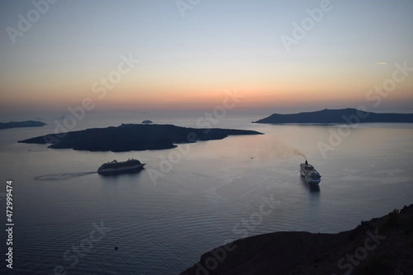 Obraz Sunset from Santorini