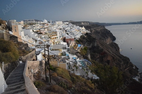 Obraz Fira en la noche (Santorini)