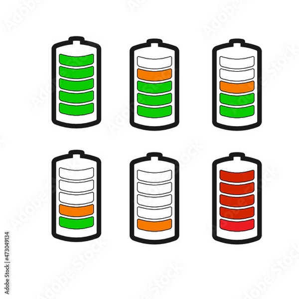 Obraz battery icons set
