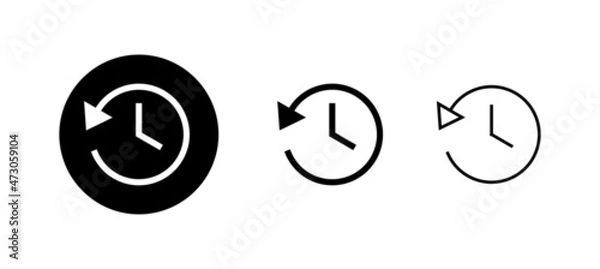 Fototapeta History icons set. recent event history sign and symbol