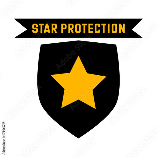 Obraz Shield and star. Perfect for logos and brands