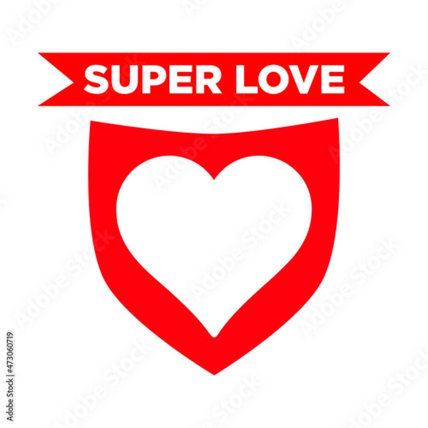 Obraz Shield and love. Perfect for logos and brands