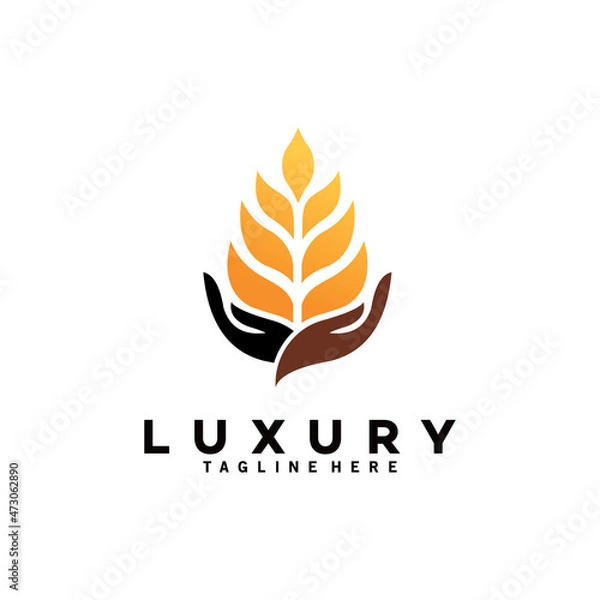 Fototapeta wheat grain logo