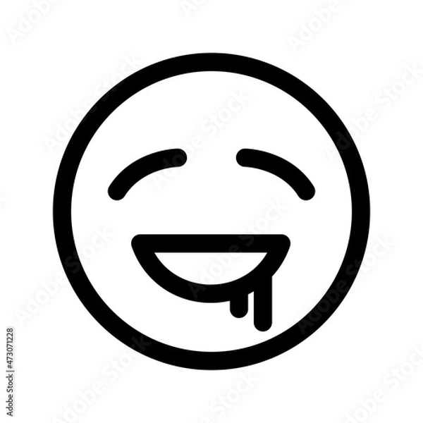 Obraz drooling emoji vector icon