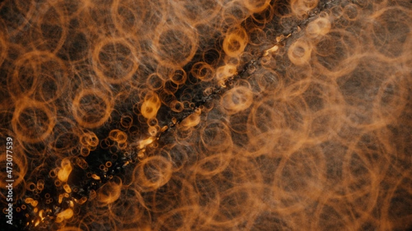 Fototapeta bokeh of line and lights on yellow background.