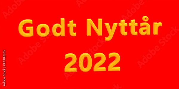Fototapeta 3D rendering of Happy new year 2022 in various national languages