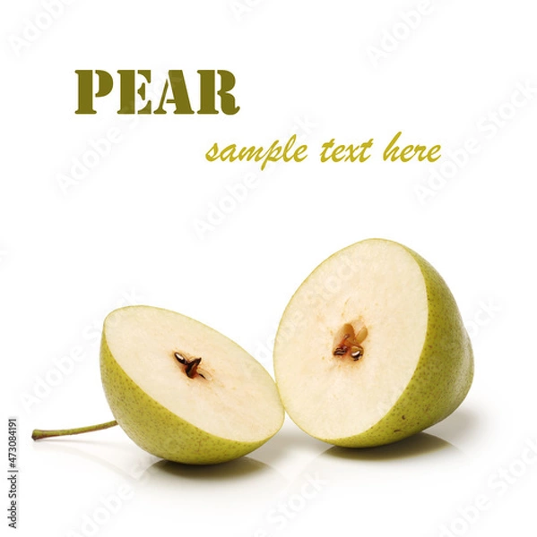 Fototapeta pears on a white background