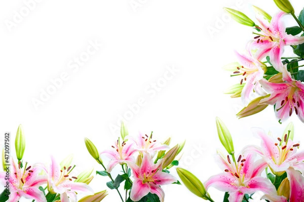 Obraz lily flowers composition frame