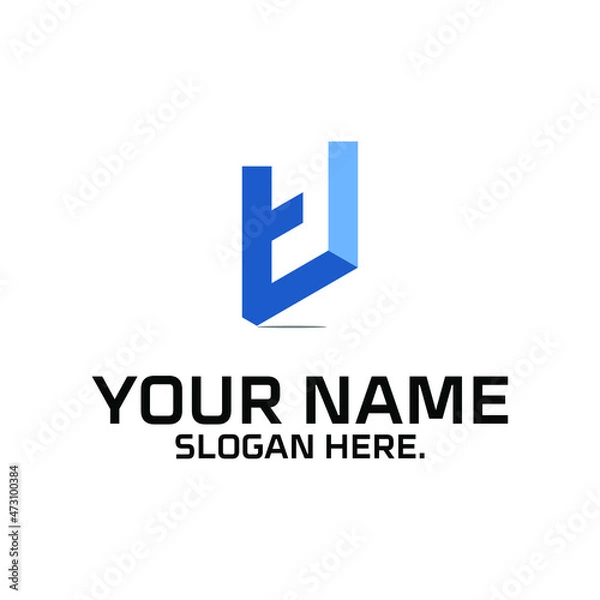 Fototapeta TI LETTER ICON business logo design