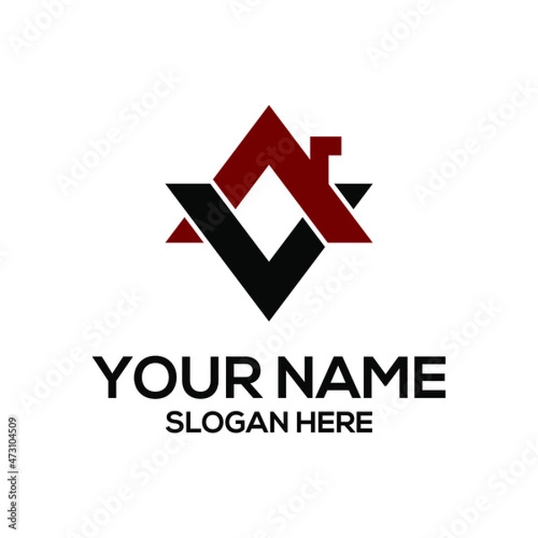 Obraz AV LETTER abstract logo design