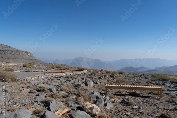 Fototapeta Mountains in Jebel Jais