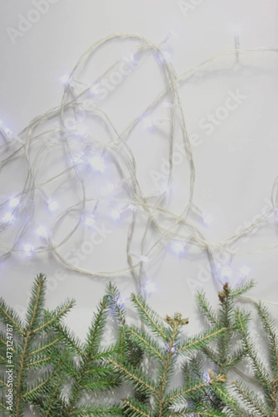 Obraz New year,christmas minimalistic background.