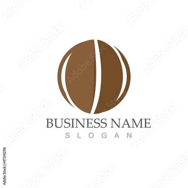 Fototapeta coffee bean icon vector