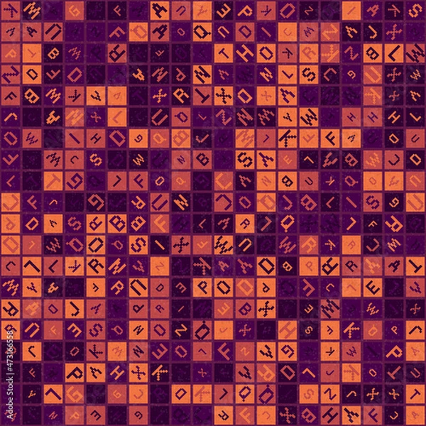 Obraz Abstract Geometric Pattern generative computational art illustration