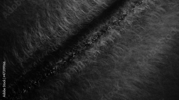 Fototapeta Abstract 3d render background luxury white cloth or liquid wave or wavy folds of grunge silk texture satin velvet material, luxurious background or elegant wallpaper, black.