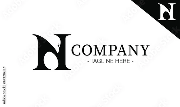 Fototapeta Letter N Eagle Logo Design Vector