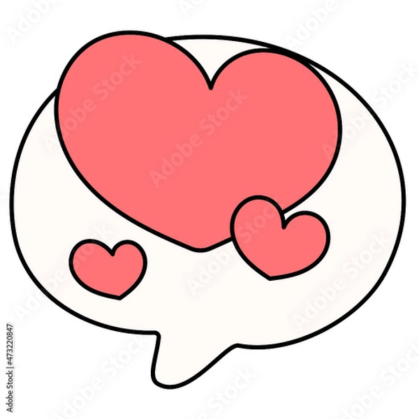 Obraz heart speech bubble