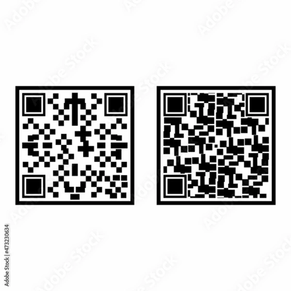 Fototapeta QR code icon, QR code vector sign symbol