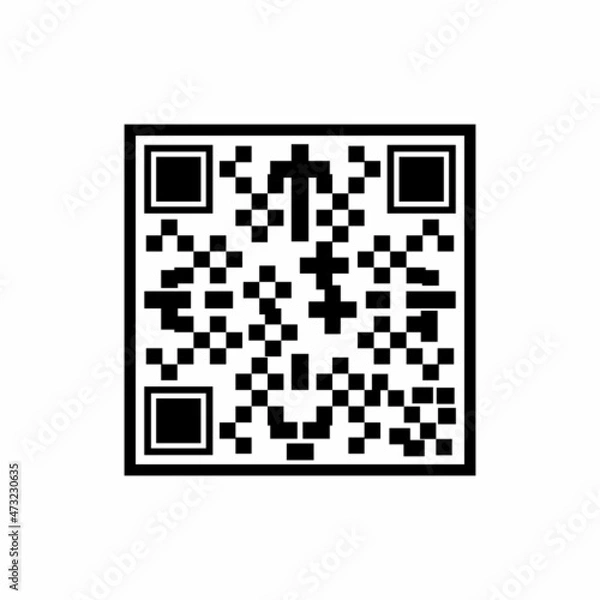 Obraz QR code icon, QR code vector sign symbol