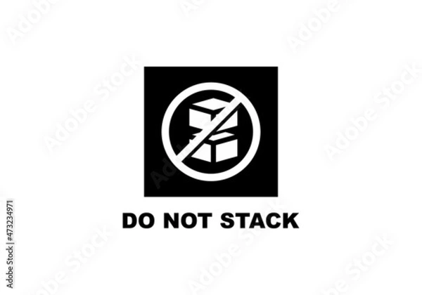 Fototapeta Do not stack simple flat icon vector illustration