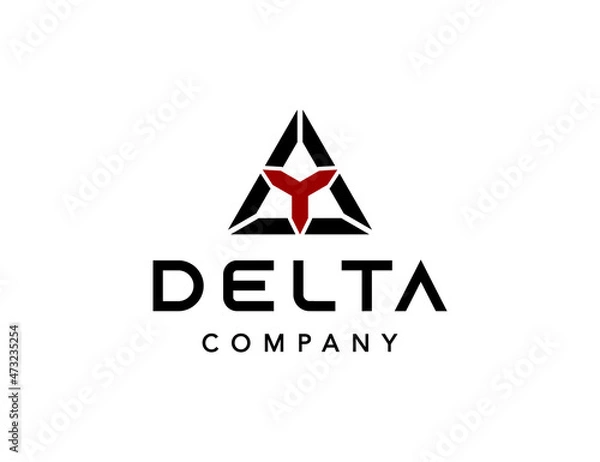 Fototapeta Triangle delta logo template