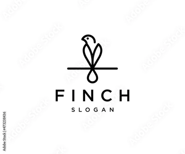 Obraz Finch logo icon design template vector