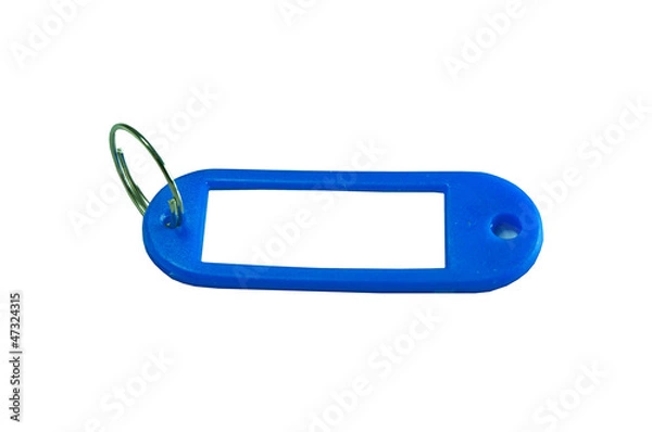 Fototapeta Blue suitcase label