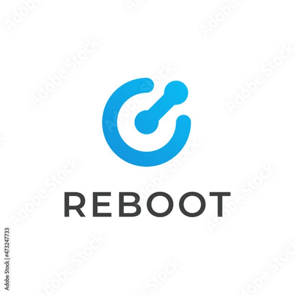 Fototapeta Reboot logo button