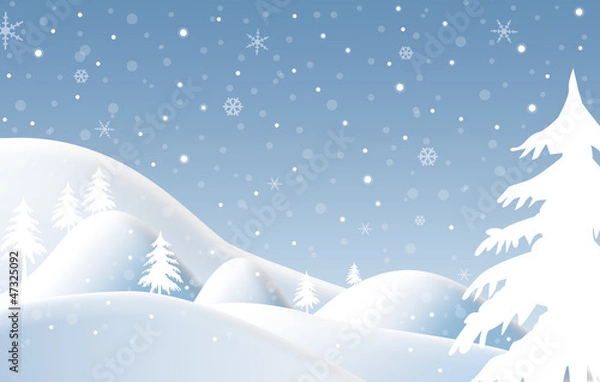 Fototapeta Blue Christmas background