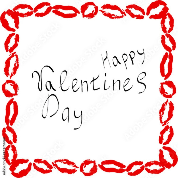 Obraz happy valentine's day frame with the inscription