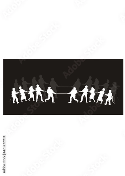 Obraz Vector illustration of people competition