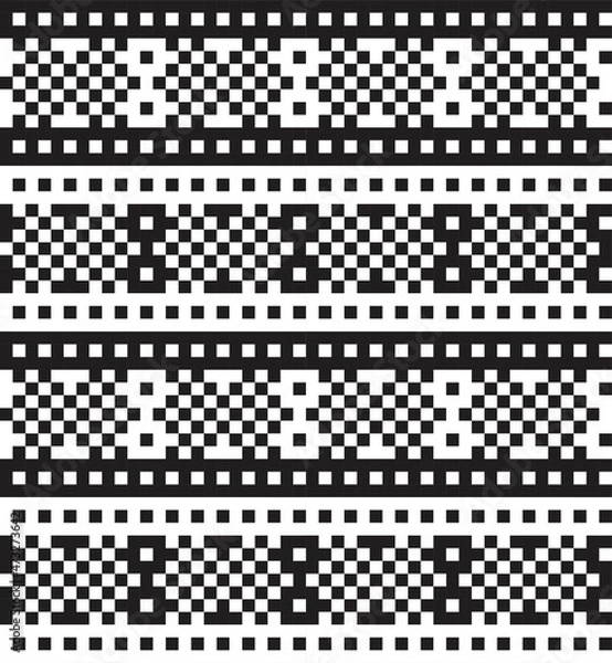 Fototapeta Christmas Fair Isle Seamless Pattern Background
