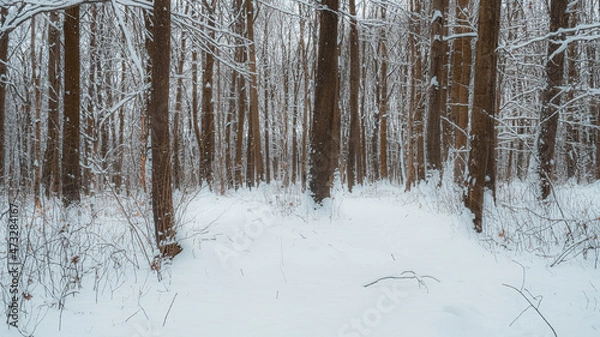 Fototapeta snow covered trees
