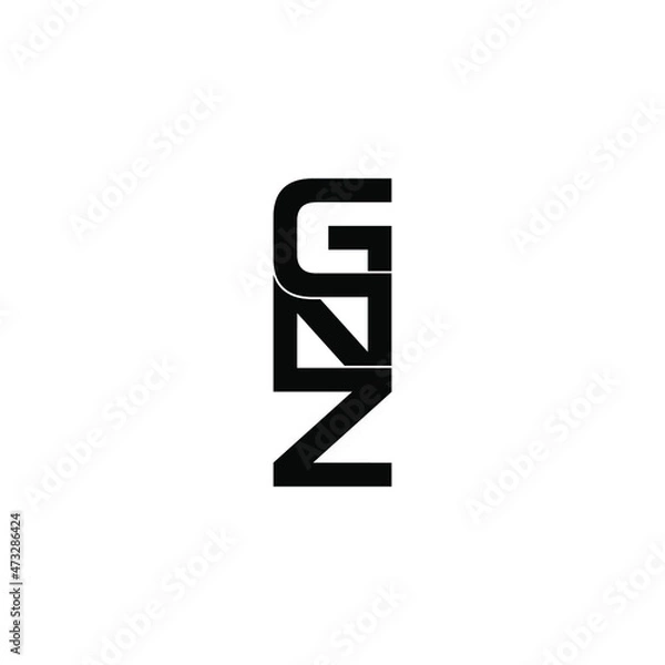 Obraz gnz letter initial monogram logo design