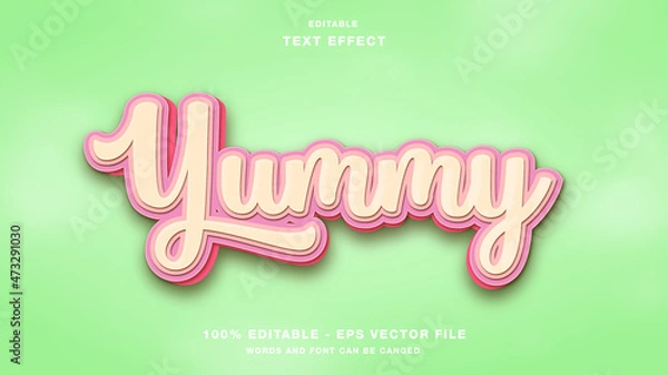 Fototapeta Yummy Editable Text Effect