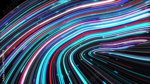 Fototapeta Abstract colorful lines vector background, stylish color background 